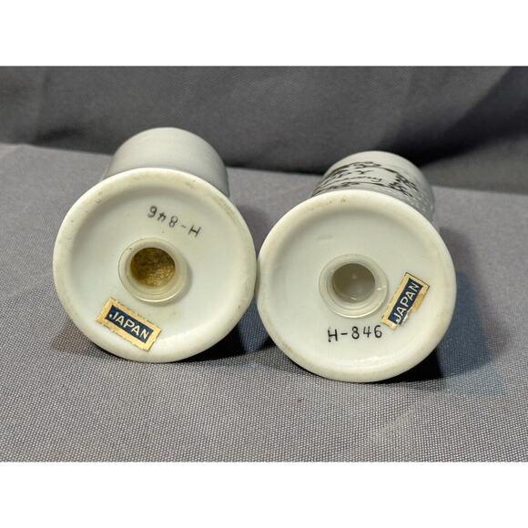Vintage 25th Anniversary Porcelain Salt & Pepper Shakers w/Rubber Stopper - Picture 7 of 7